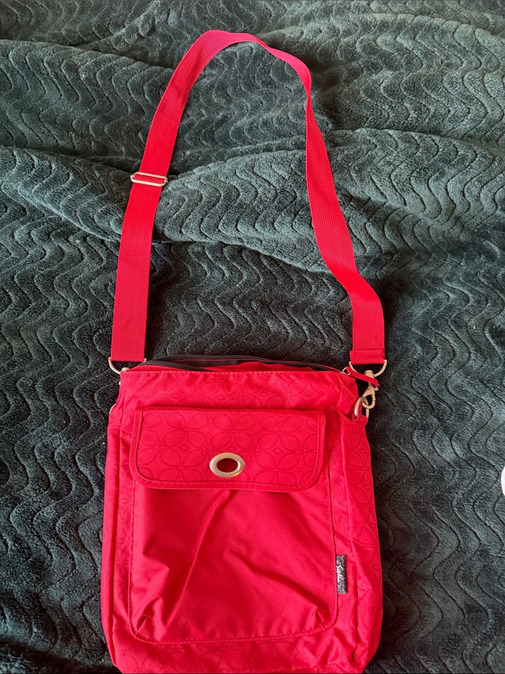 Sophia & Lee Bright Red Crossbody Bag with Front Flap